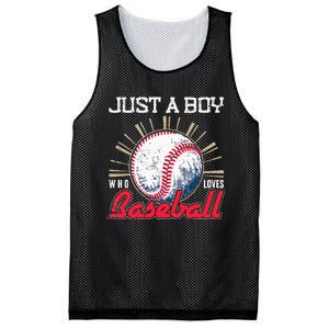 Ball Baseball Player Just A Who Loves Baseball Mesh Reversible Basketball Jersey Tank