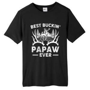 Best Buckin Papaw Ever Deer Hunting Fathers Day Great Gift Tall Fusion ChromaSoft Performance T-Shirt