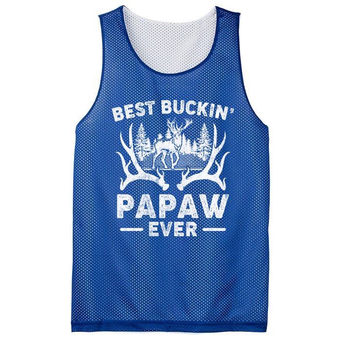 Best Buckin Papaw Ever Deer Hunting Fathers Day Great Gift Mesh Reversible Basketball Jersey Tank