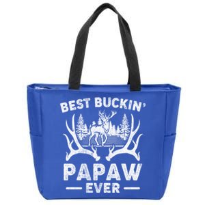 Best Buckin Papaw Ever Deer Hunting Fathers Day Great Gift Zip Tote Bag