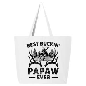 Best Buckin Papaw Ever Deer Hunting Fathers Day Great Gift 25L Jumbo Tote