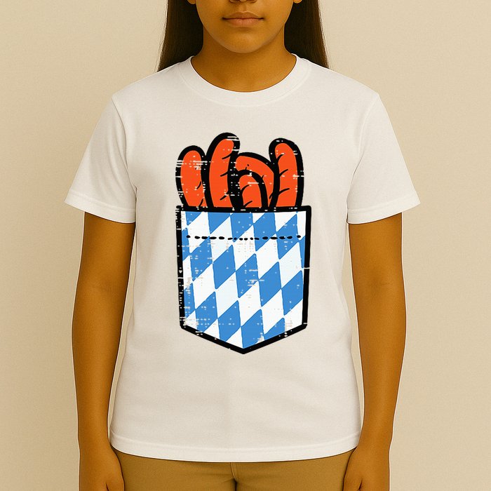Bavarian Bratwurst Pocket Oktoberfest Costume T-Shirt