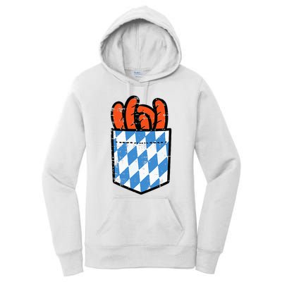 Bavarian Bratwurst Pocket Oktoberfest Costume Women's Pullover Hoodie