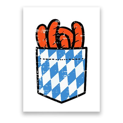 Bavarian Bratwurst Pocket Oktoberfest Costume Poster
