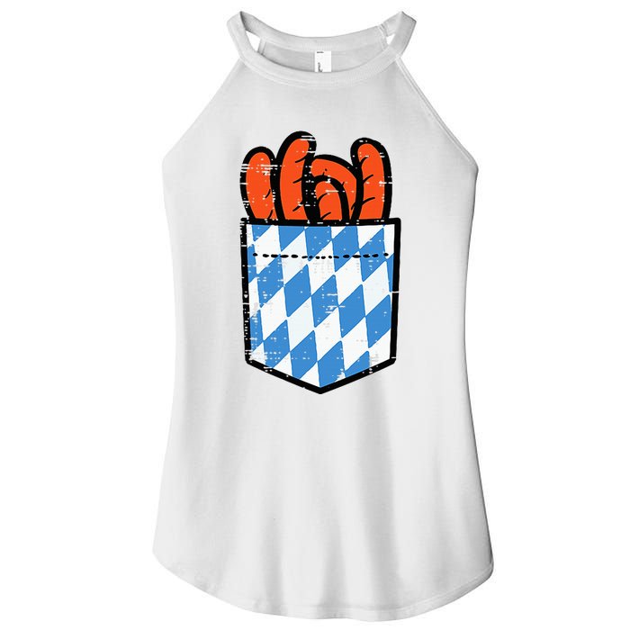 Bavarian Bratwurst Pocket Oktoberfest Costume Women’s Perfect Tri Rocker Tank