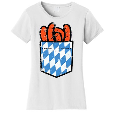 Bavarian Bratwurst Pocket Oktoberfest Costume Women's T-Shirt