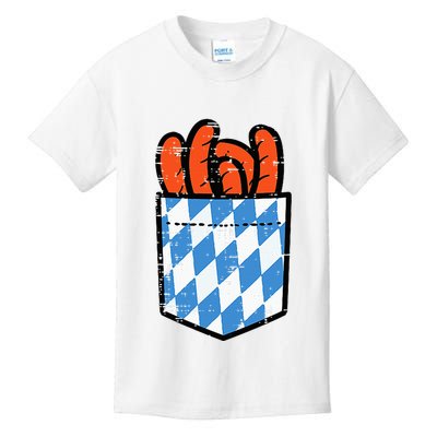 Bavarian Bratwurst Pocket Oktoberfest Costume Kids T-Shirt