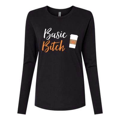 Basic Bitch Pumpkin Spice Latte Gift Womens Cotton Relaxed Long Sleeve T-Shirt