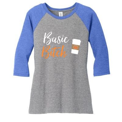 Basic Bitch Pumpkin Spice Latte Gift Women's Tri-Blend 3/4-Sleeve Raglan Shirt