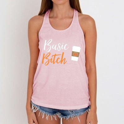 Basic Bitch Pumpkin Spice Latte Gift Women's Knotted Racerback Tank