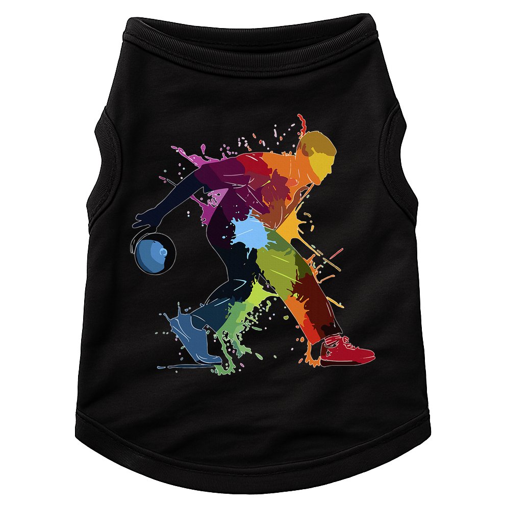 Bowling Bowler paint splash Doggie Tank