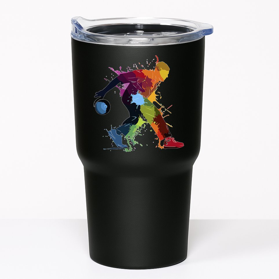 Bowling Bowler paint splash Tumbler