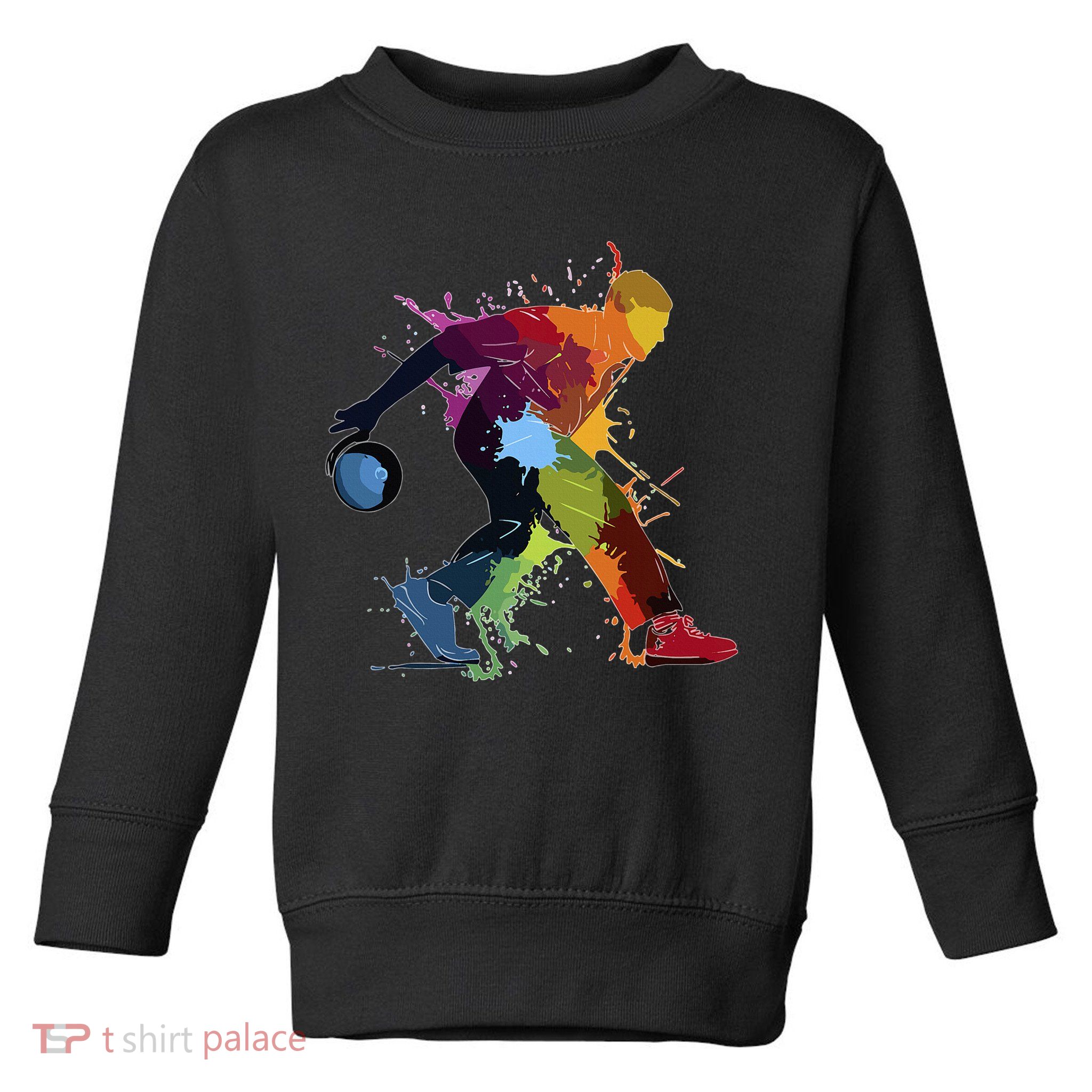 Bowling Bowler paint splash Toddler Sweatshirt