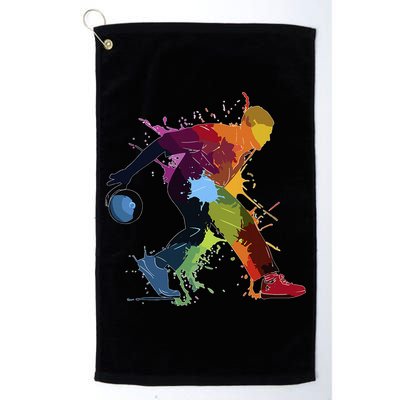 Bowling Bowler paint splash Golf Towel