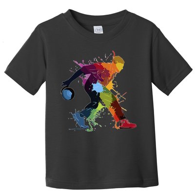 Bowling Bowler paint splash Toddler T-Shirt
