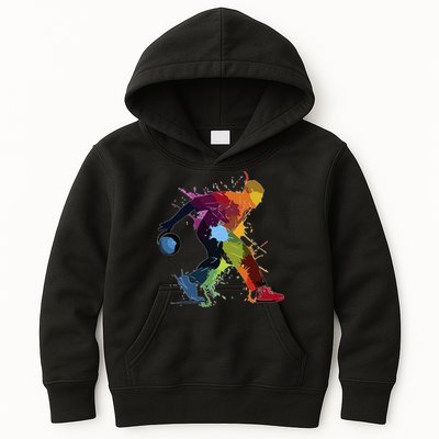 Bowling Bowler paint splash Kids Hoodie