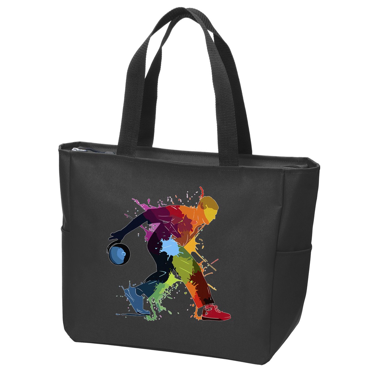 Bowling Bowler paint splash Zip Tote Bag
