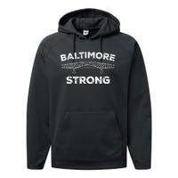 Baltimore Bridge Pray For Baltimore Baltimore Strong Performance Fleece Hoodie