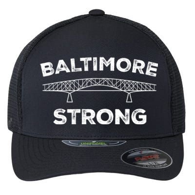 Baltimore Bridge Pray For Baltimore Baltimore Strong Flexfit Unipanel Trucker Cap