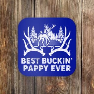 Best Buckin Pappy Ever Deer Hunting Fathers Day Meaningful Gift Coaster