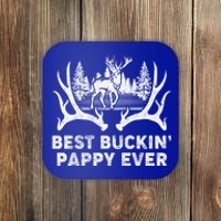 Best Buckin Pappy Ever Deer Hunting Fathers Day Meaningful Gift Coaster