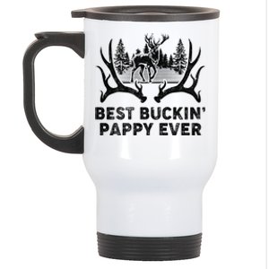 Best Buckin Pappy Ever Deer Hunting Fathers Day Meaningful Gift Stainless Steel Travel Mug