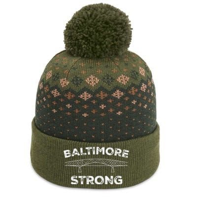 Baltimore Bridge Pray For Baltimore The Baniff Cuffed Pom Beanie