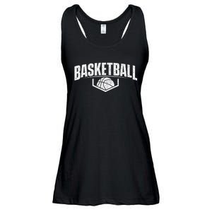 Basketball Ball Player Game Trainer Sports Lover Ladies Essential Flowy Tank