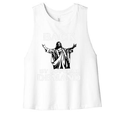 Back By Popular Demand Easter With Jesus Women's Racerback Cropped Tank