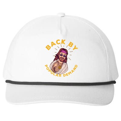 Back By Popular Ded Gift Funny Sarcastic Jesus Christian Gift Snapback Five-Panel Rope Hat