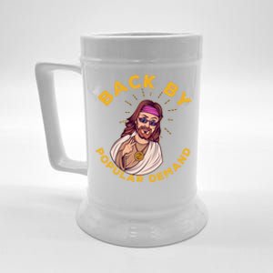 Back By Popular Ded Gift Funny Sarcastic Jesus Christian Gift Beer Stein