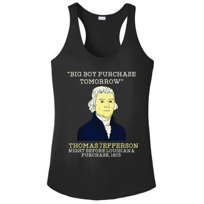 Big Boy Purchase Tomorrow History Teacher Thomas Jefferson Ladies PosiCharge Competitor Racerback Tank
