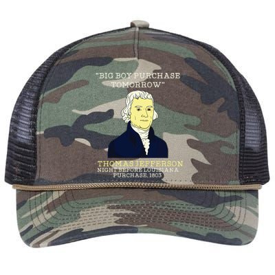 Big Boy Purchase Tomorrow History Teacher Thomas Jefferson Retro Rope Trucker Hat Cap