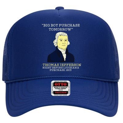 Big Boy Purchase Tomorrow History Teacher Thomas Jefferson High Crown Mesh Back Trucker Hat