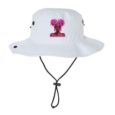 Black Butterfly Pink Ribbon Breast Cancer Warrior Gift Legacy Cool Fit Booney Bucket Hat