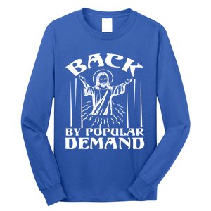 Back By Popular Ded Bible Verse Faith Quote Easter Cross Gift Long Sleeve Shirt