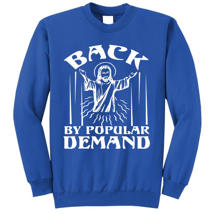 Back By Popular Ded Bible Verse Faith Quote Easter Cross Gift Sweatshirt