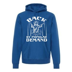 Back By Popular Ded Bible Verse Faith Quote Easter Cross Gift Premium Hoodie