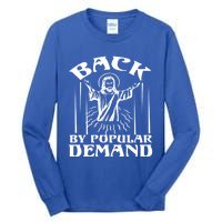 Back By Popular Ded Bible Verse Faith Quote Easter Cross Gift Tall Long Sleeve T-Shirt