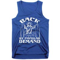 Back By Popular Ded Bible Verse Faith Quote Easter Cross Gift Tank Top