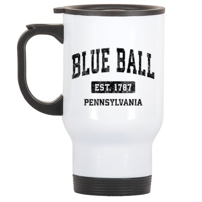 Blue Ball Pennsylvania Pa Vintage Athletic Sports Stainless Steel Travel Mug