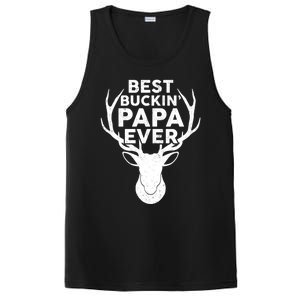 Best Buckin Papa Ever Funny Deer Hunter Fathers Day Hunting Gift PosiCharge Competitor Tank