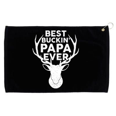 Best Buckin Papa Ever Funny Deer Hunter Fathers Day Hunting Gift Grommeted Golf Towel