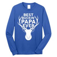 Best Buckin Papa Ever Funny Deer Hunter Fathers Day Hunting Gift Long Sleeve Shirt