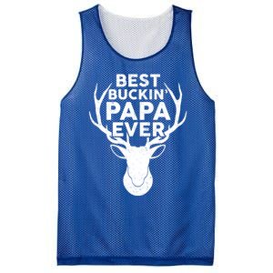 Best Buckin Papa Ever Funny Deer Hunter Fathers Day Hunting Gift Mesh Reversible Basketball Jersey Tank