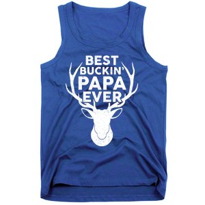 Best Buckin Papa Ever Funny Deer Hunter Fathers Day Hunting Gift Tank Top