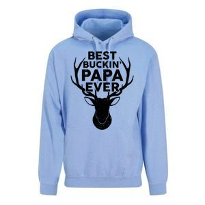 Best Buckin Papa Ever Funny Deer Hunter Fathers Day Hunting Gift Unisex Surf Hoodie