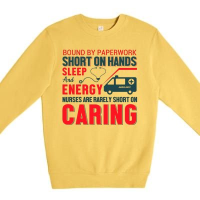 Bound By Paperwork Short On Hands Sleep And Energy Premium Crewneck Sweatshirt