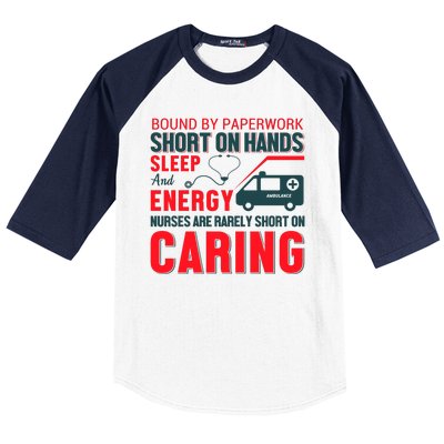 Bound By Paperwork Short On Hands Sleep And Energy Baseball Sleeve Shirt