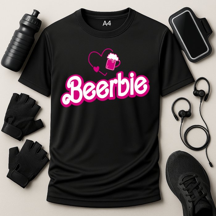 Beerbie Beer Pun Bar Crawl Party Funny Cooling Performance Crew T-Shirt